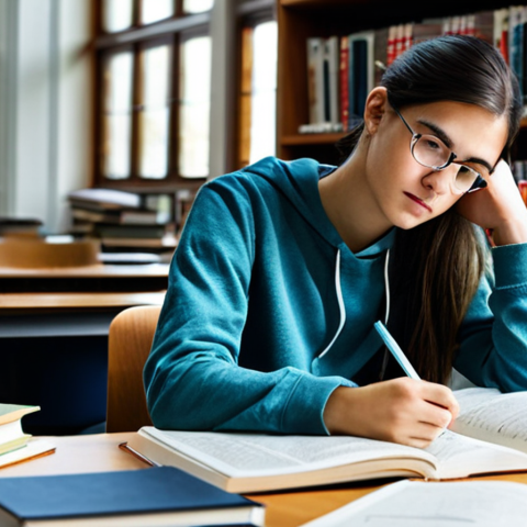 정신건강 자격증 시험 전략 - Focused Study**

A student at a desk, surrounded by textbooks and notes, fully clothed, wearing casu...